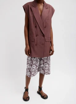 Drapey Suiting Oversized Double Breasted Vest-Tibi Best