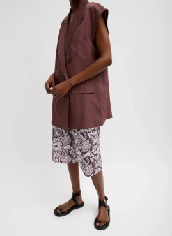 Drapey Suiting Oversized Double Breasted Vest-Tibi Best
