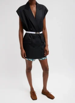 Drapey Suiting Oversized Double Breasted Vest-Tibi Best
