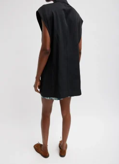 Drapey Suiting Oversized Double Breasted Vest-Tibi Best
