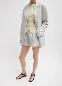 Drapey Suiting Pull On Short-Tibi Fashion