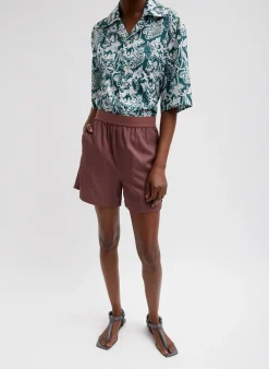 Drapey Suiting Pull On Short-Tibi Clearance