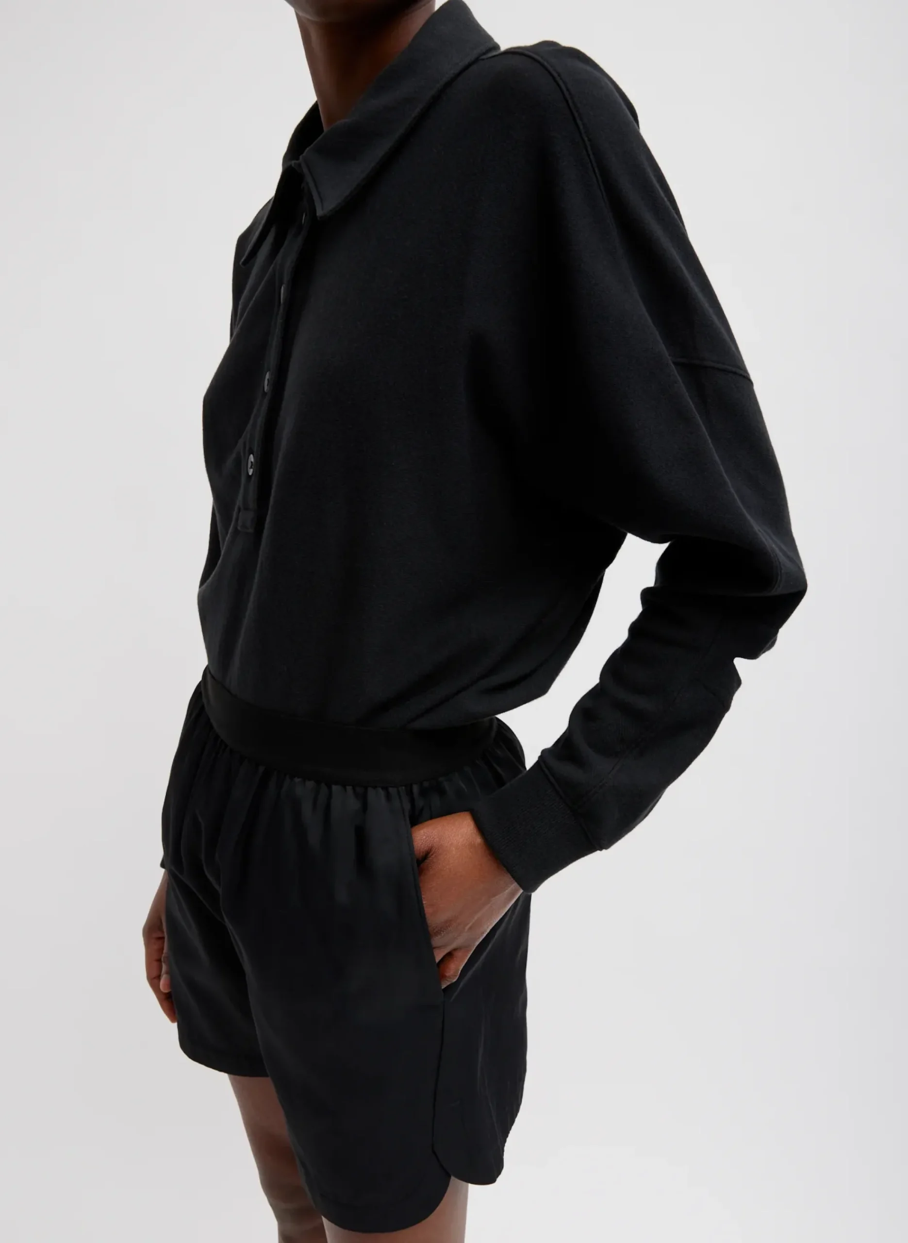Drapey Suiting Pull On Short-Tibi Best