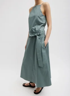 Eco Poplin Back Wrap Skirt-Tibi Clearance