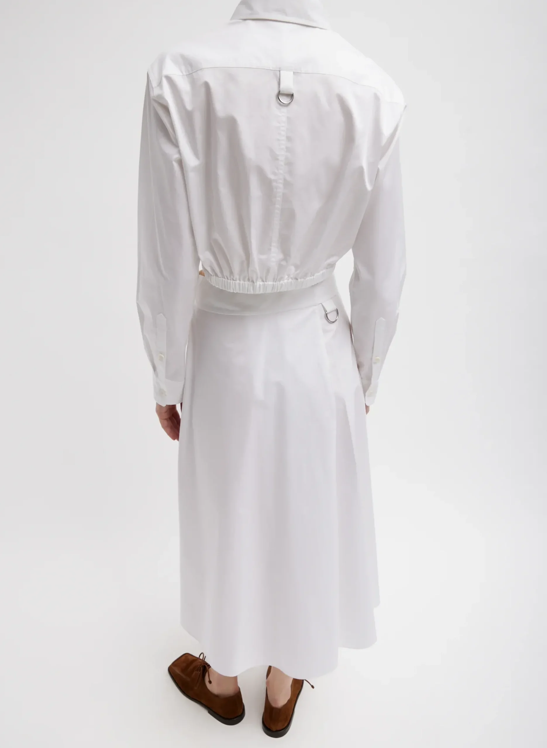 Eco Poplin Back Wrap Skirt-Tibi Outlet