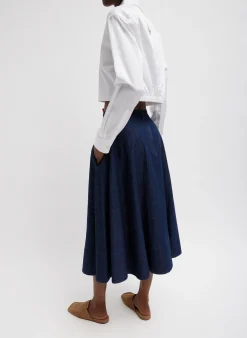 Eco Poplin Cropped Shirt-Tibi Online
