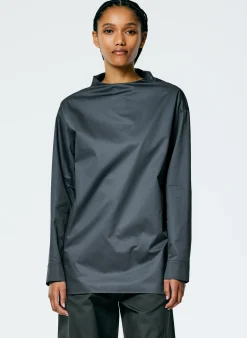 Eco Poplin Funnelneck Top-Tibi Discount