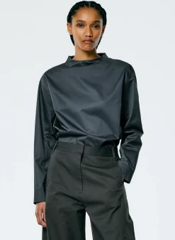 Eco Poplin Funnelneck Top-Tibi Discount