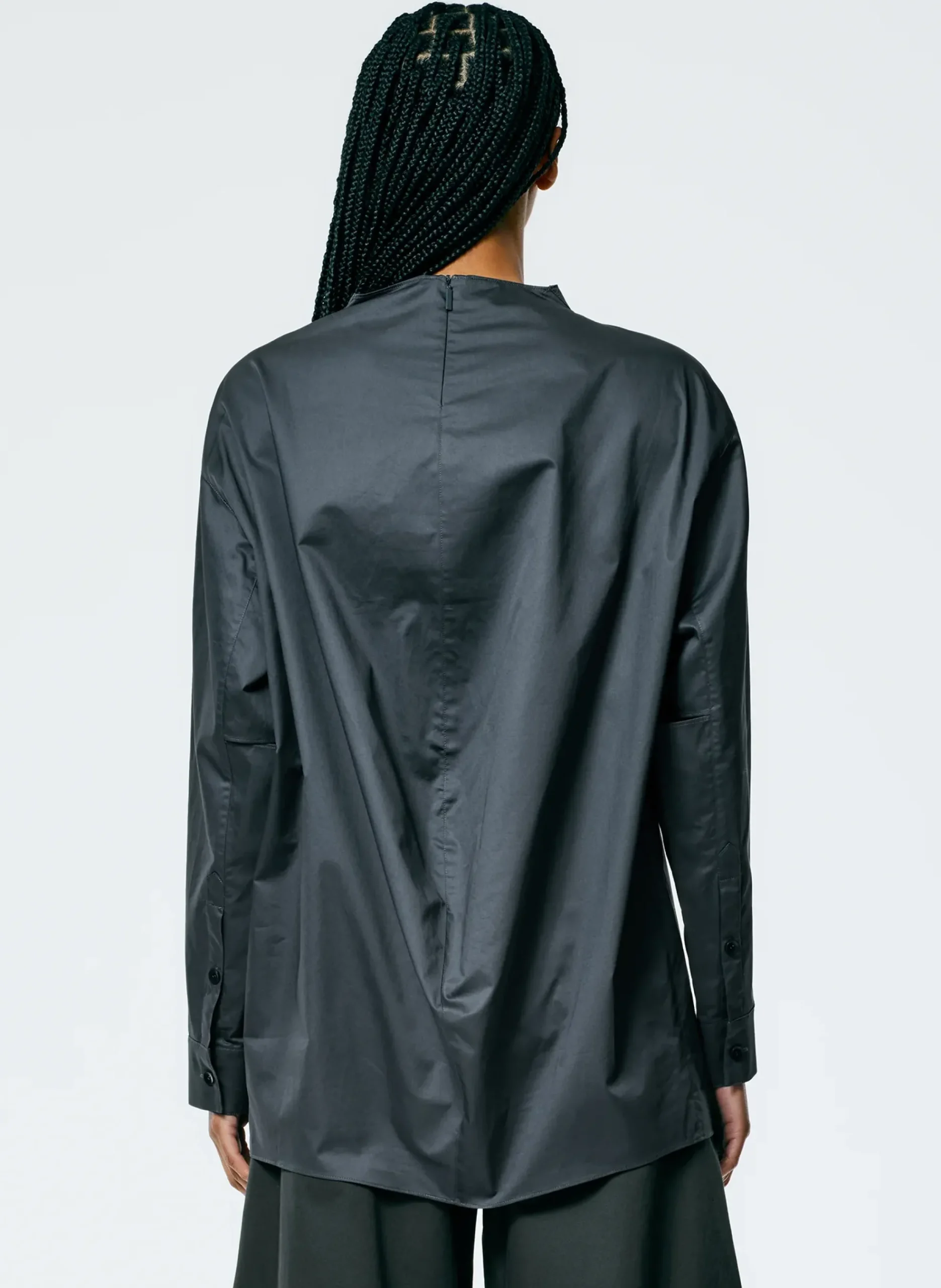 Eco Poplin Funnelneck Top-Tibi Discount