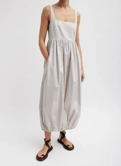 Eco Poplin Square Neck Sculpted Dress-Tibi New