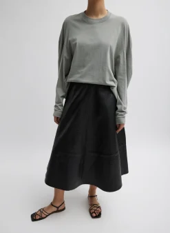 Embossed Python Circle Skirt-Tibi Outlet