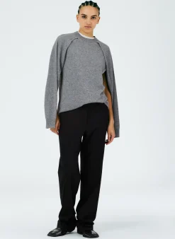 Feather Weight Cashmere Easy Cocoon Tunic-Tibi Discount