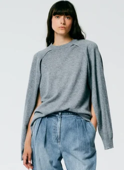 Feather Weight Cashmere Easy Cocoon Tunic-Tibi Discount
