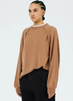 Feather Weight Cashmere Easy Cocoon Tunic-Tibi Clearance