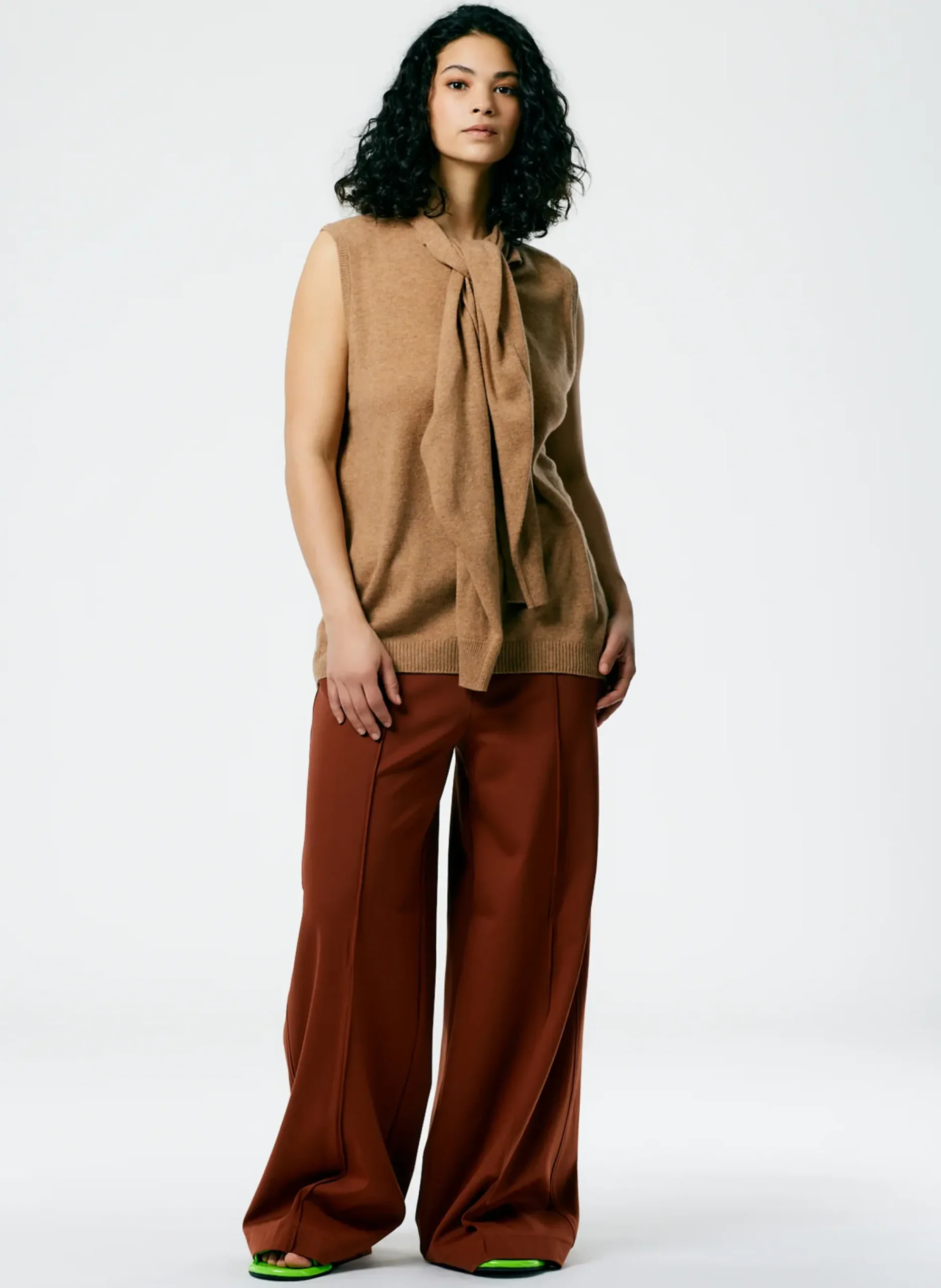Feather Weight Cashmere Easy Cocoon Tunic-Tibi Clearance