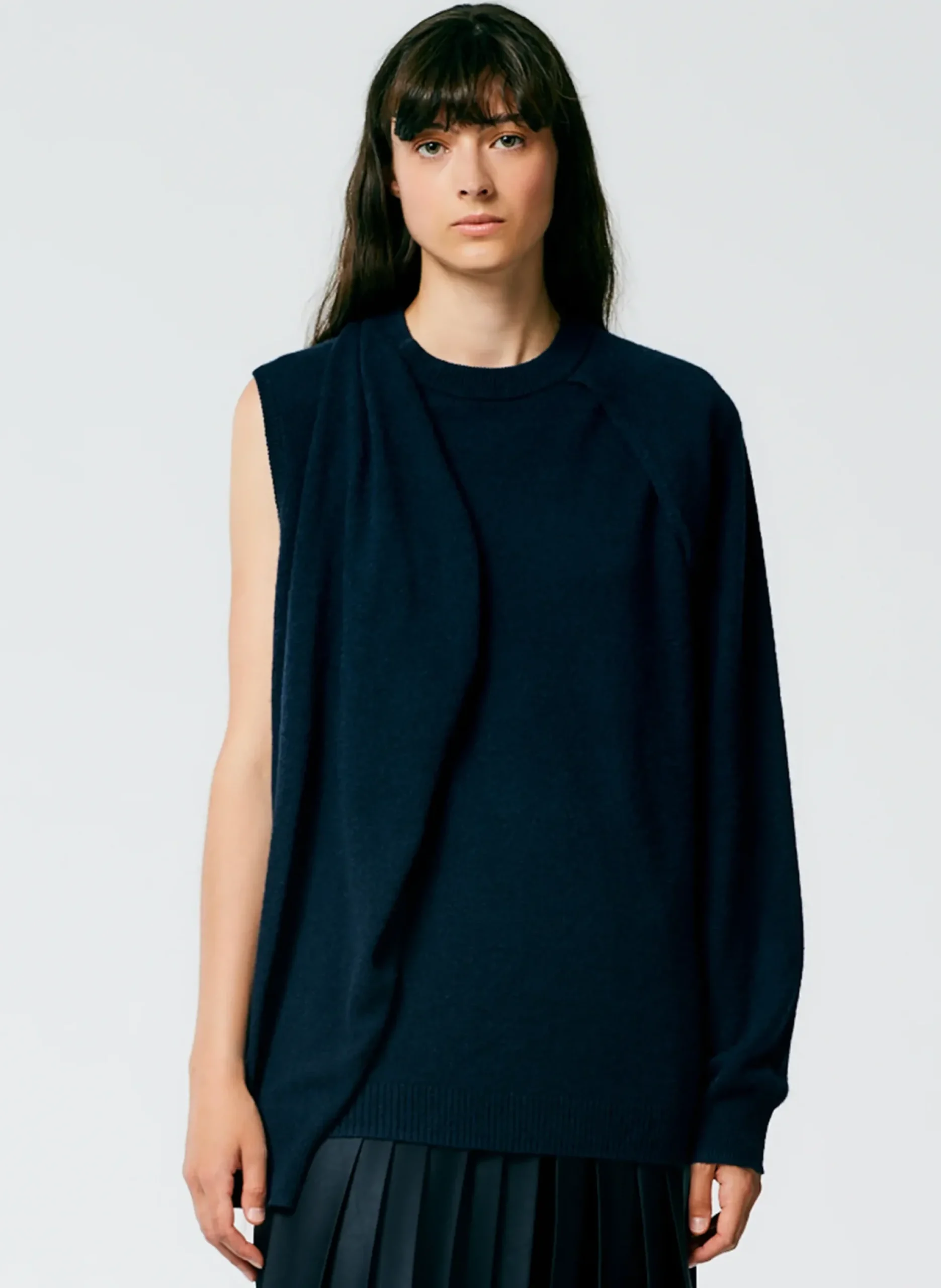 Feather Weight Cashmere Easy Cocoon Tunic-Tibi Discount