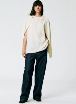 Feather Weight Cashmere Easy Cocoon Tunic-Tibi Hot