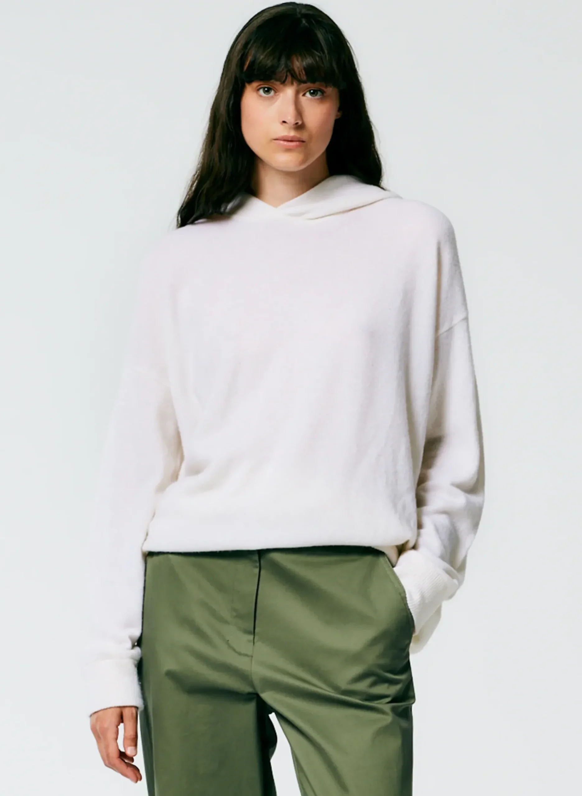 Feather Weight Cashmere Easy Men's Hoodie-Tibi Clearance