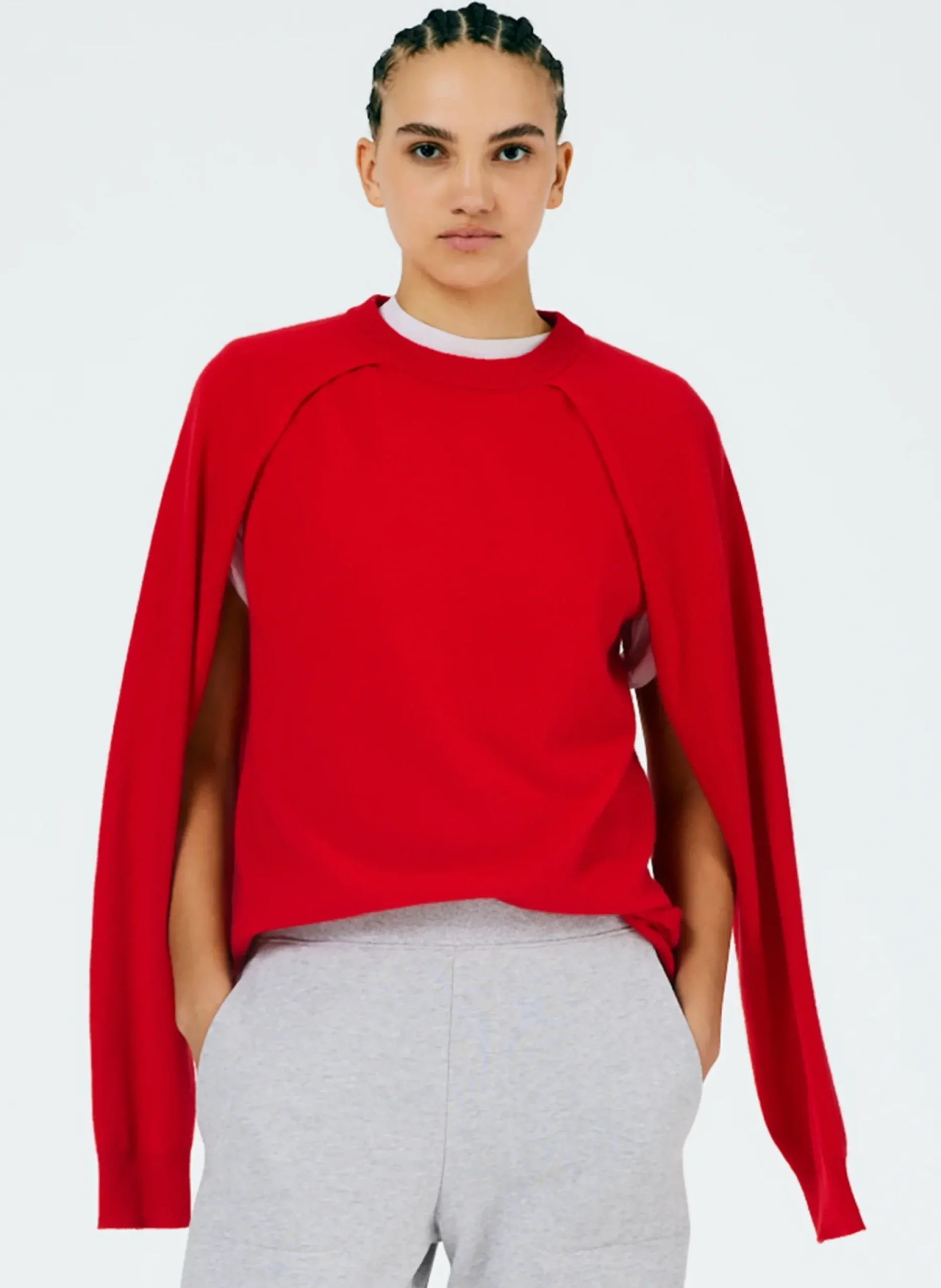 Feather Weight Cashmere Easy Cocoon Tunic-Tibi Discount