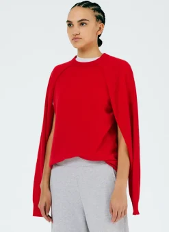 Feather Weight Cashmere Easy Cocoon Tunic-Tibi Discount