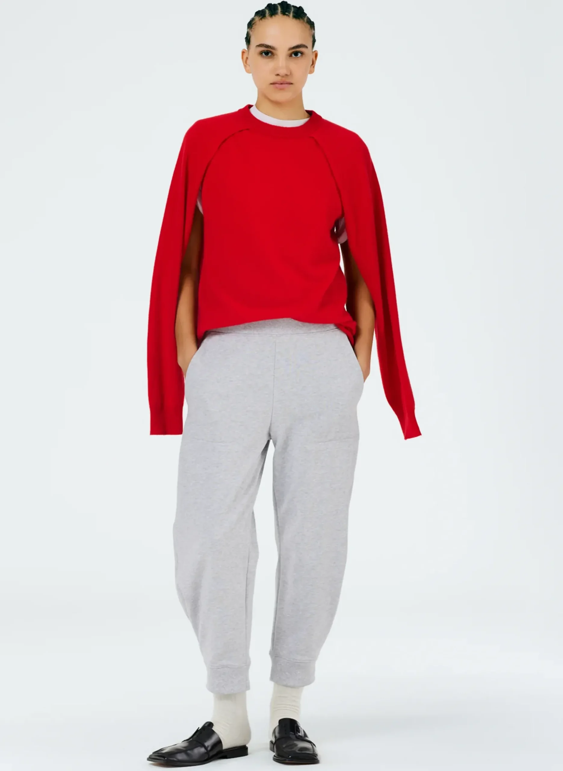 Feather Weight Cashmere Easy Cocoon Tunic-Tibi Discount