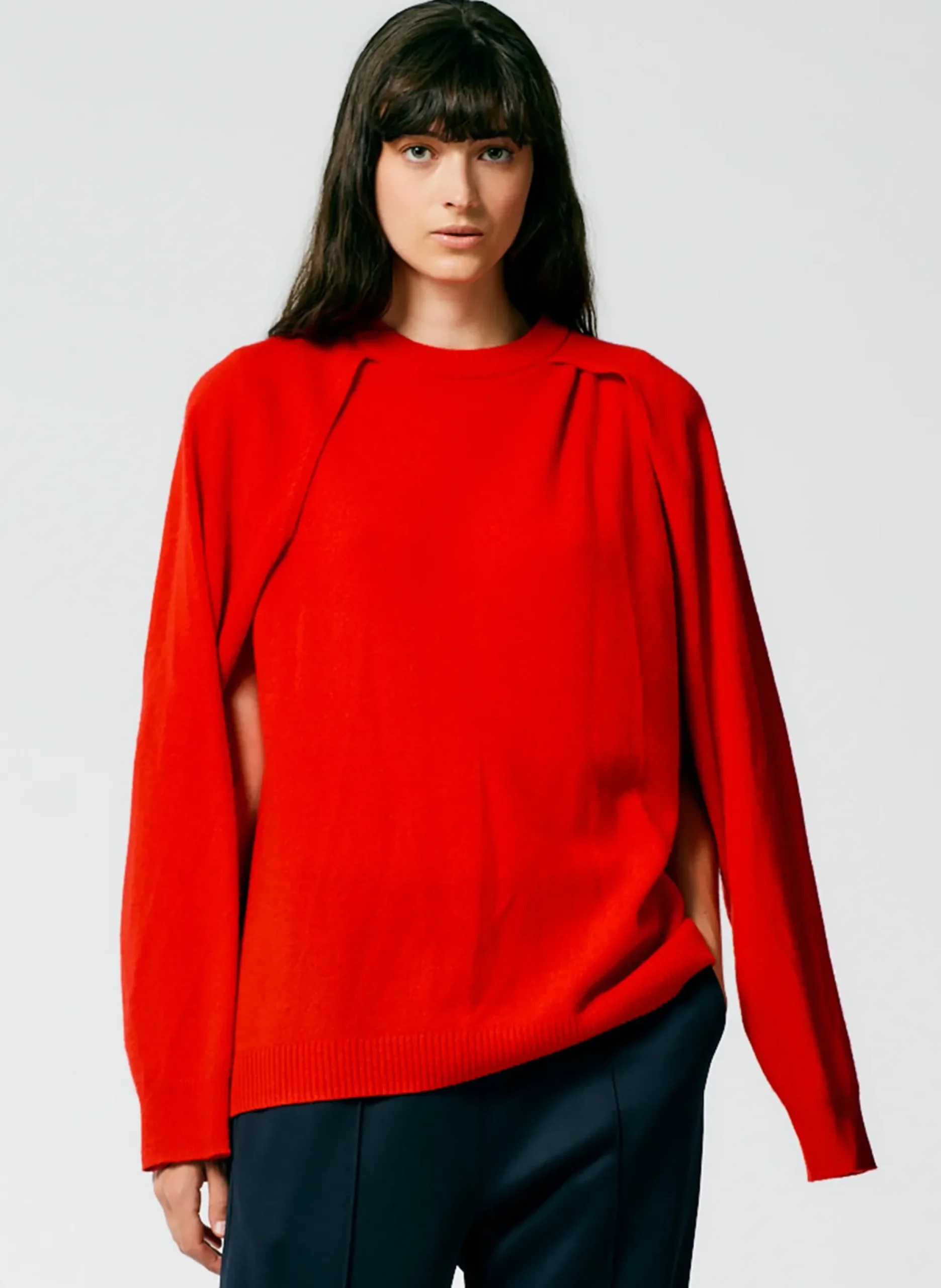 Feather Weight Cashmere Easy Cocoon Tunic-Tibi Discount
