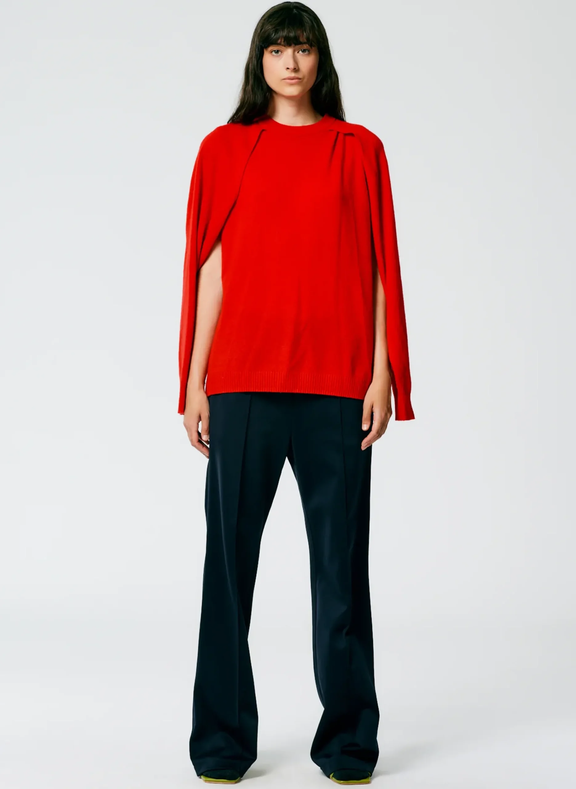 Feather Weight Cashmere Easy Cocoon Tunic-Tibi Discount