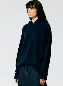 Feather Weight Cashmere Easy Men's Hoodie-Tibi Outlet