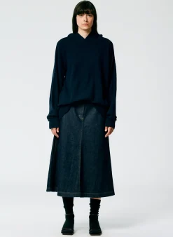 Feather Weight Cashmere Easy Men's Hoodie-Tibi Outlet
