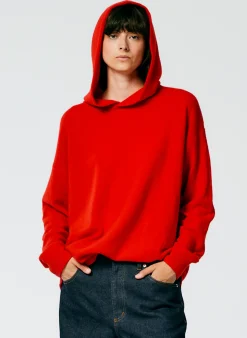 Feather Weight Cashmere Easy Mens Hoodie-Tibi Clearance