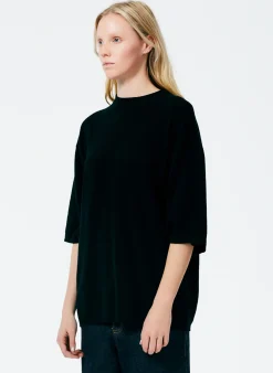 Feather Weight Cashmere Oversized Easy T-Shirt-Tibi Discount