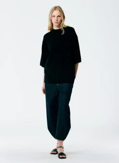 Feather Weight Cashmere Oversized Easy T-Shirt-Tibi Discount