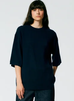 Feather Weight Cashmere Oversized Easy T-Shirt-Tibi Online