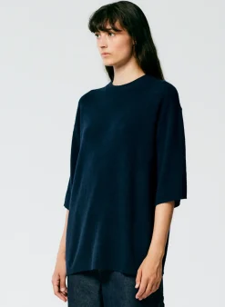 Feather Weight Cashmere Oversized Easy T-Shirt-Tibi Online