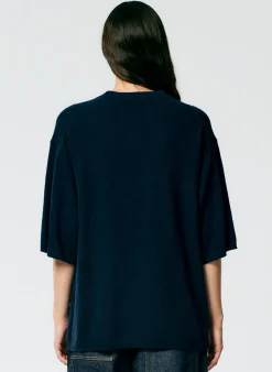 Feather Weight Cashmere Oversized Easy T-Shirt-Tibi Online