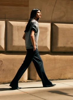 Feather Weight Cashmere Oversized Easy T-Shirt-Tibi Hot