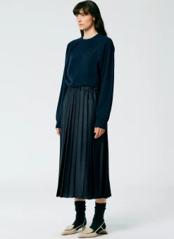 Feather Weight Pleated Pull On Skirt-Tibi Discount