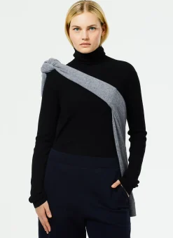 Featherweight Ribbed Sweater Turtleneck Pullover-Tibi Best
