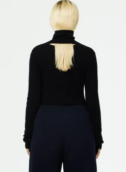 Featherweight Ribbed Sweater Turtleneck Pullover-Tibi Best