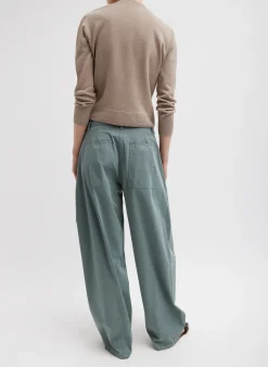 Garment Dyed Silky Cotton Sid Pant-Tibi New