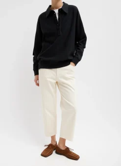 Garment Dyed Stretch Twill Cropped Newman Jean-Tibi Hot