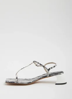 Georgia Embossed Snake Sandal-Tibi Best