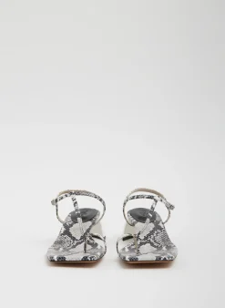 Georgia Embossed Snake Sandal-Tibi Best