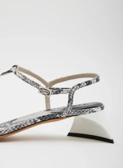 Georgia Embossed Snake Sandal-Tibi Best
