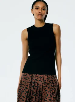 Giselle Stretch Sweater Circle Openback Tank-Tibi Best