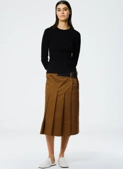 Giselle Stretch Sweater Circle Openback Pullover-Tibi Online