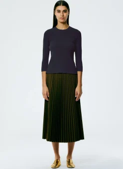 Giselle Stretch Sweater Circle Openback Pullover-Tibi Discount