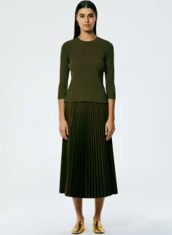 Giselle Stretch Sweater Circle Openback Pullover-Tibi Best