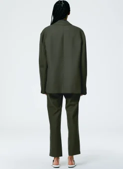 Grain De Poudre Liam Blazer With Slit Zipper Detail-Tibi Outlet