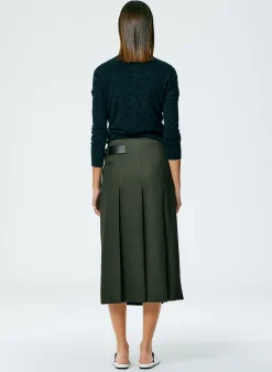 Grain De Poudre Wide Pleat Wrap Skirt-Tibi Best